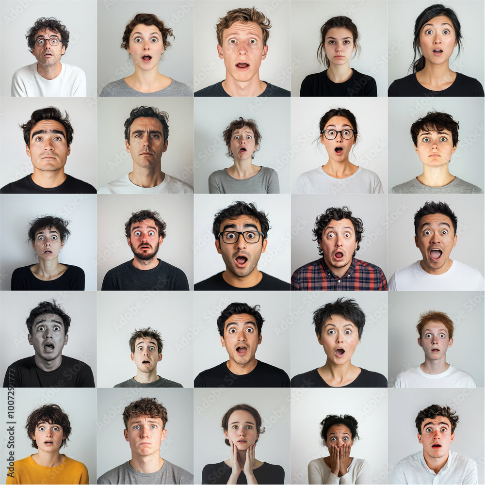 Scared Face Headshot Portraits Scared Face Headshot Portraits
