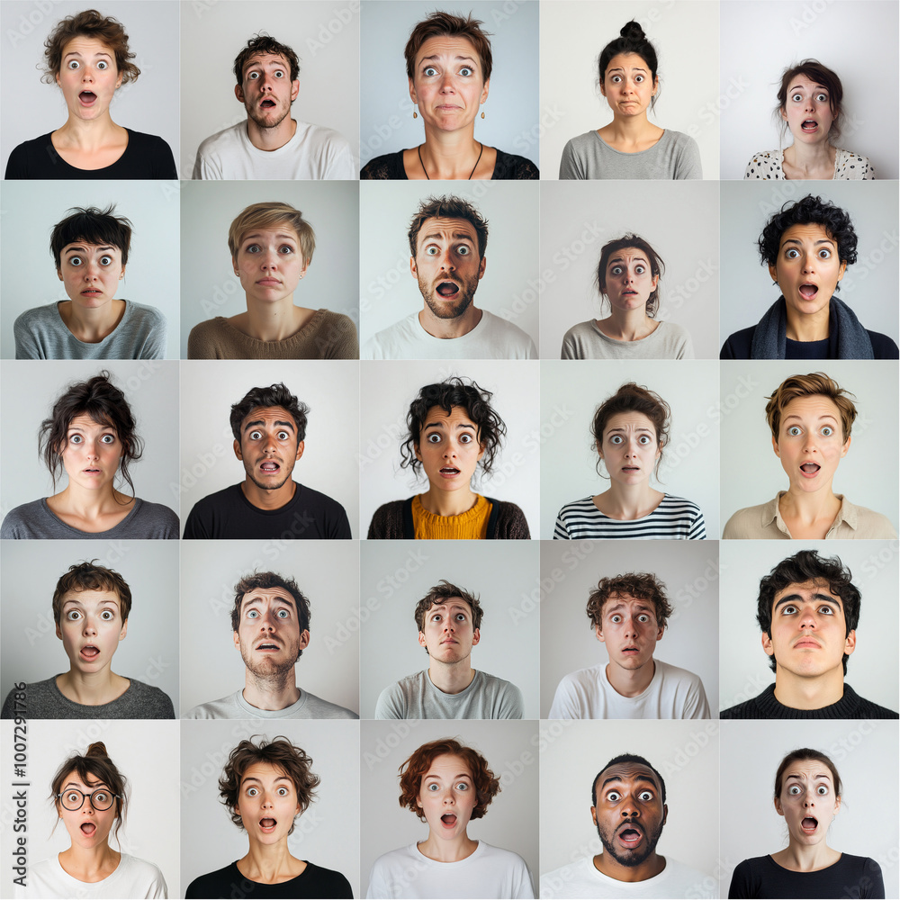 Scared Face Headshot Portraits Scared Face Headshot Portraits