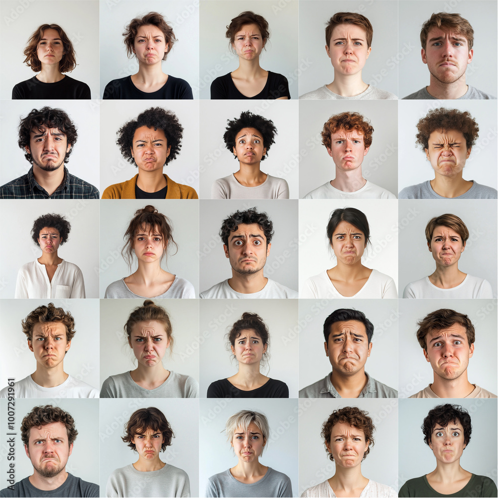 Upset Face Headshot Portraits