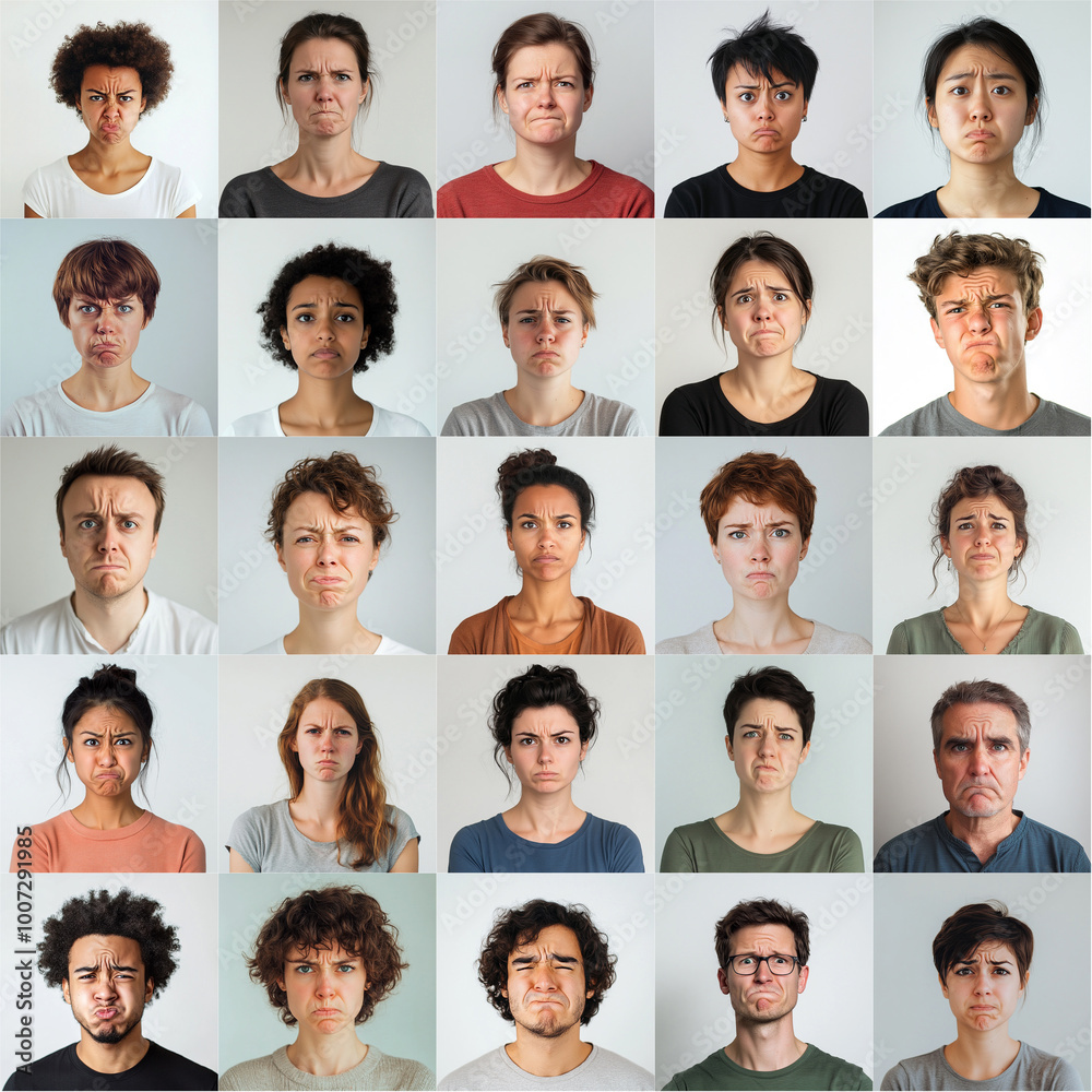 Upset Face Headshot Portraits Upset Face Headshot Portraits