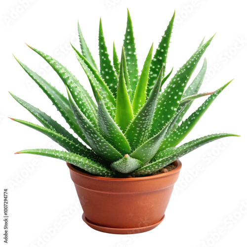 Aloe Vera on Transparent Background for Natural Skincare and Wellness Themes photo