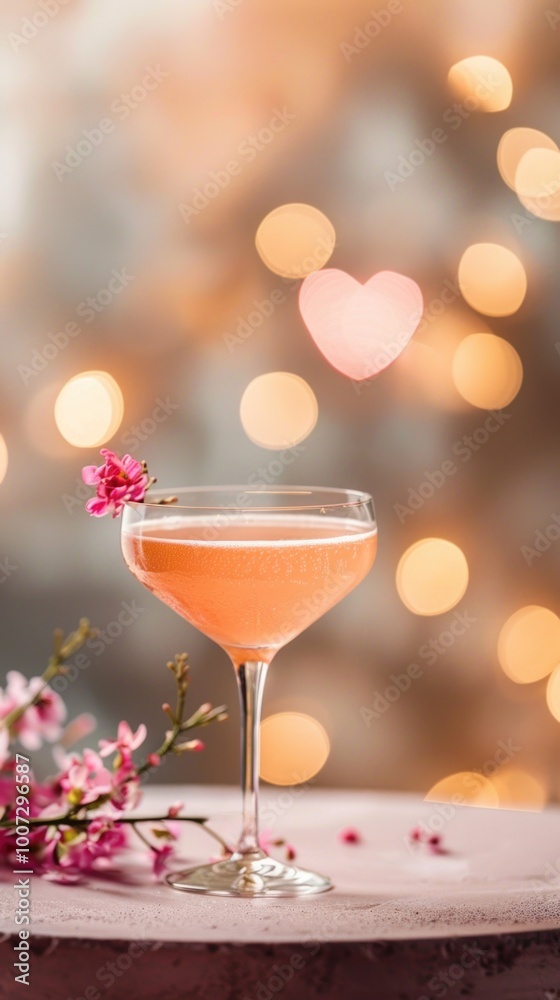 pink cocktail mimosa champagne in glasses