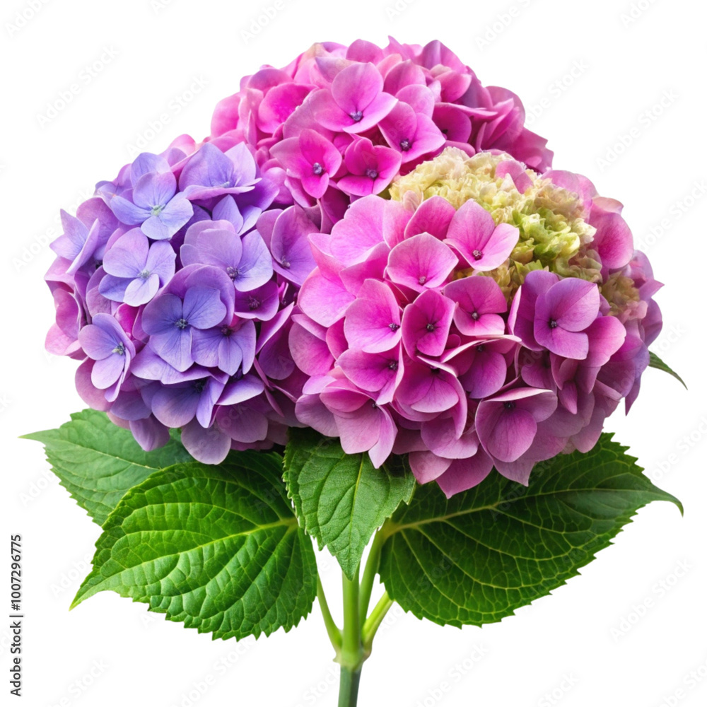 Fototapeta premium Hydrangea Flowers on Transparent Background for Elegant Floral and Decorative Use