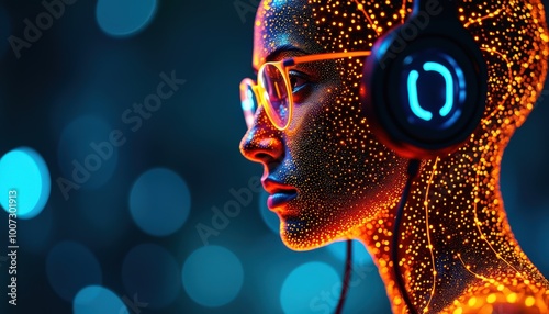La personne, concentrée, voit la technologie l’envahir peu à peu, chaque pulsation de données résonnant dans ses veines digitales.
