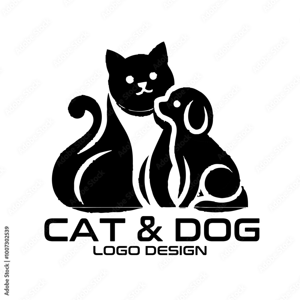 Cat And Dog Vector Logo Design Cat And Dog Vector Logo Design