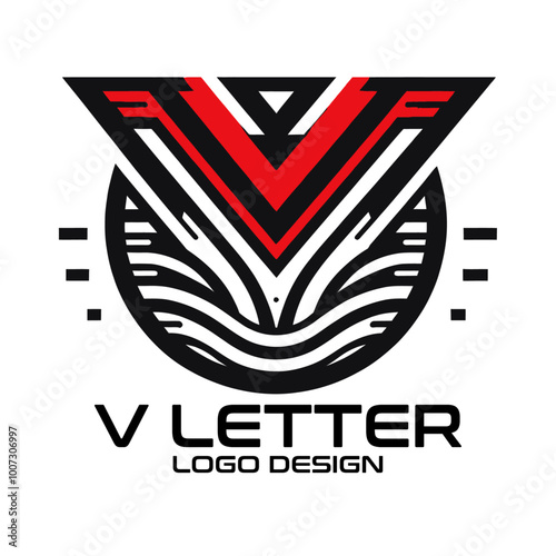 V Letter Vector Logo Design
