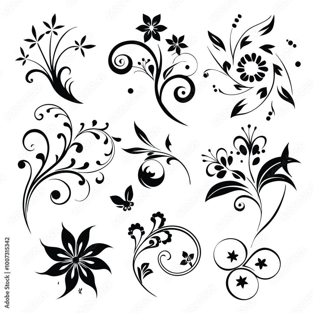 Exquisite Floral Vector Designs Exquisite Floral Vector Designs