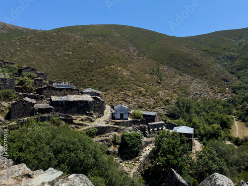 View of the old Village of Drave, near Arouca, Portugal, located at the Arouca Geopark photo