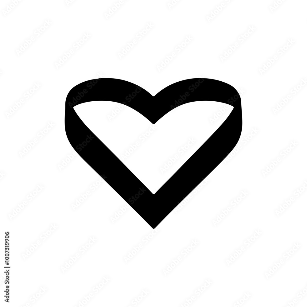 A red heart-shaped ribbon forming a sleek and modern vector icon. Perfect for Valentine's Day designs, love themes, and digital art. A red heart-shaped ribbon forming a sleek and modern vector icon. Perfect for Valentine's Day designs, love themes, and digital art.