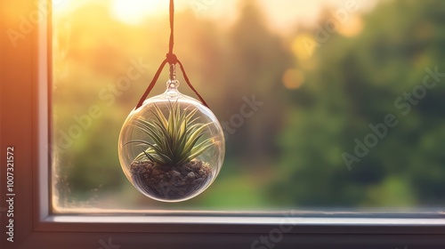 Glass Terrarium with Air Plant