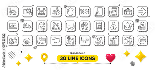 Discount, Tax document and Next line icons pack. 3d design elements. Refresh cart, Dog competition, Graph laptop web icon. Ab testing, Graph chart, Strategy pictogram. Vector