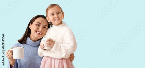 Young mother and her little...