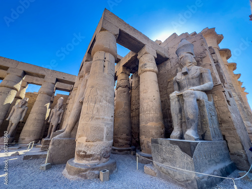 Step into the Pharaoh's palace, Luxor's temple of Ramses II, a sacred sanctuary where the pharaoh connected with the gods and ruled over the Nile.