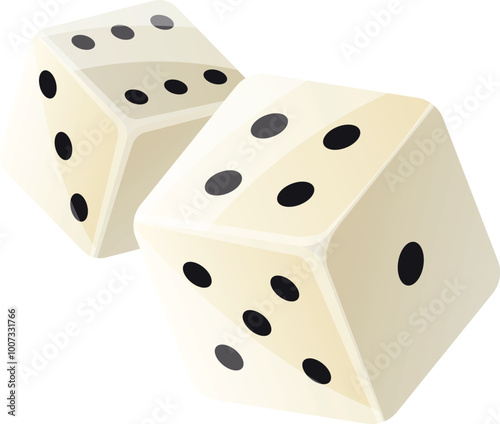 Dices cartoon icon. Gambling symbol. Luck games