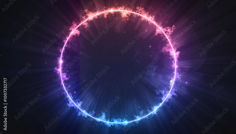 Glowing fairy circle with radiant colors, vibrant glow, mystical effects, enchanting background Glowing fairy circle with radiant colors, vibrant glow, mystical effects, enchanting background