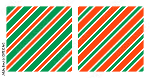 Christmas Stripes Pattern Vector. Christmas Seamless Patterns.