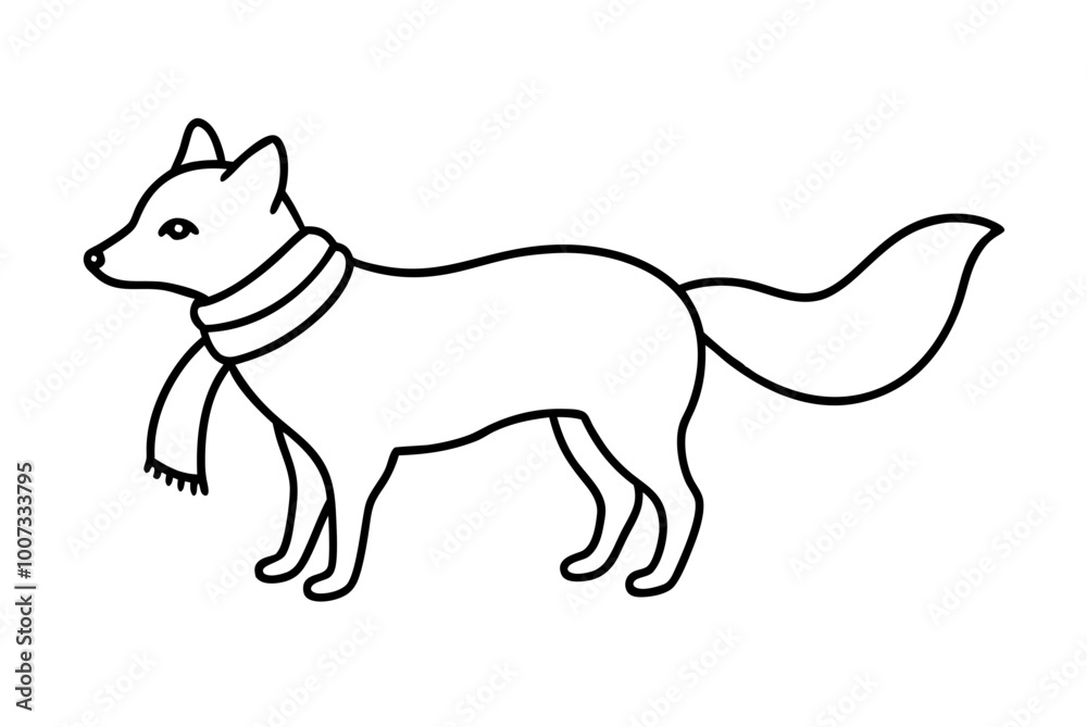 Stylish Arctic Fox Dressed in a Scarf Vector Art Perfect for Nature Fans
Stylish Arctic Fox Dressed in a Scarf Vector Art Perfect for Nature Fans