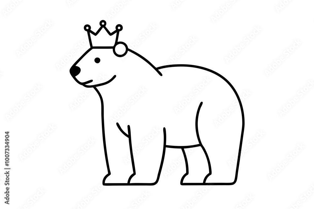 charming polar bear with crown vector illustration showcasing winter wonder
charming polar bear with crown vector illustration showcasing winter wonder