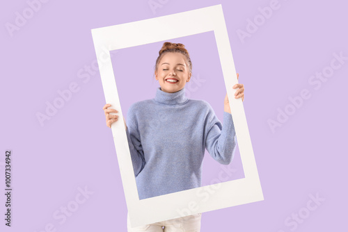 Happy beautiful young woman...