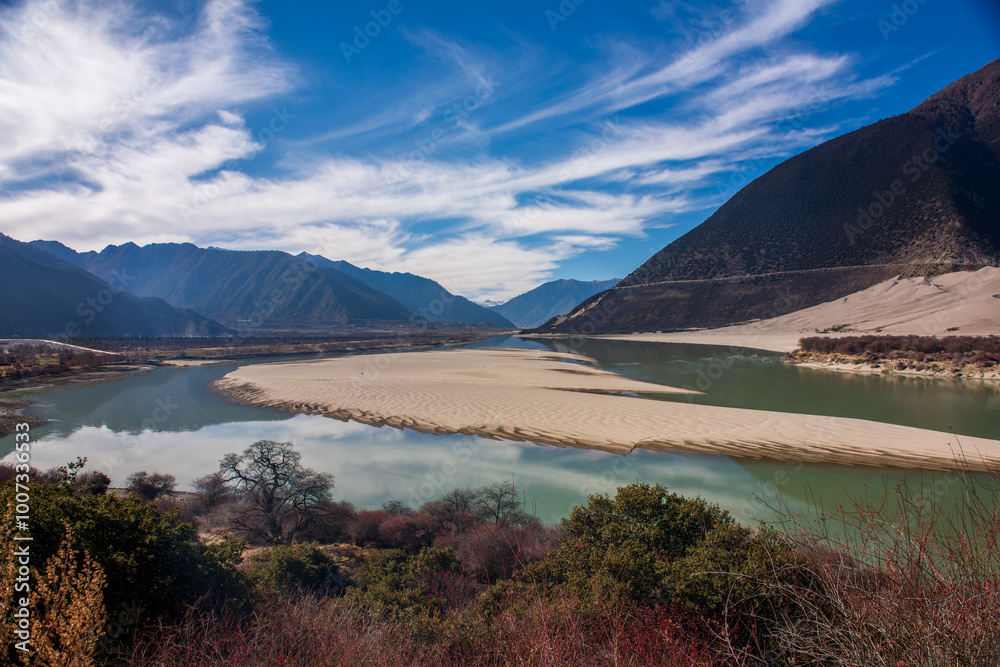 Scenic Views Along the Yarlung Tsangpo River