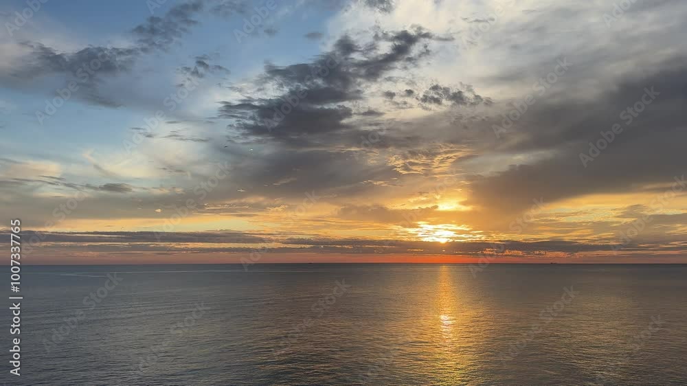 Beautiful sunset over ocean. Beautiful sunset over ocean.