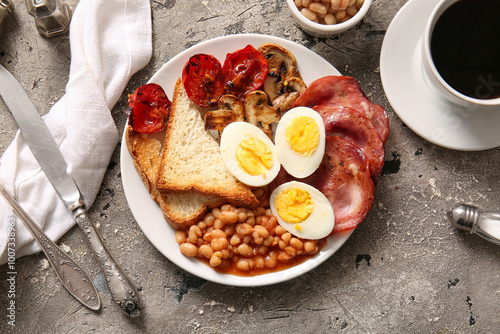 Plate with tasty English br...