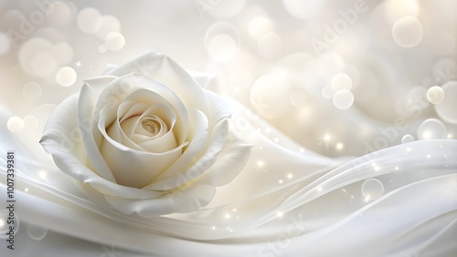 background for text, minimal white abstract background with waves and rose for text space