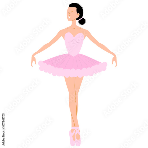 Young dancer ballerina in class classical dance, ballet dance studio. Young beautiful female ballet dancer. Beauty of classic ballet dance