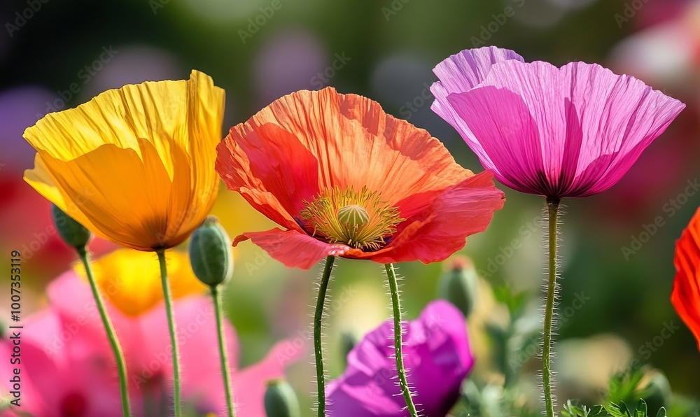 colorful poppies colorful poppies