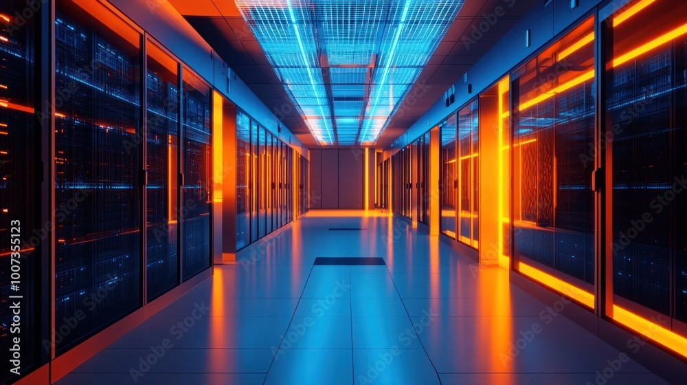 Fototapeta premium Server Room Interior