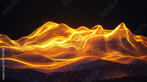 Abstract Golden Mountain Range