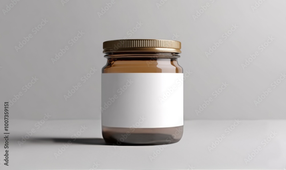 Perspective Jar Label Mockup Perspective Jar Label Mockup
