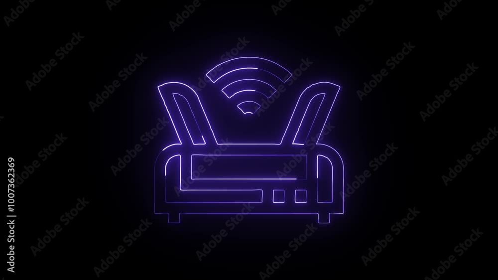 Glowing neon Network Switch icon isolated on black background. HD Video motion graphic animation Glowing neon Network Switch icon isolated on black background. HD Video motion graphic animation