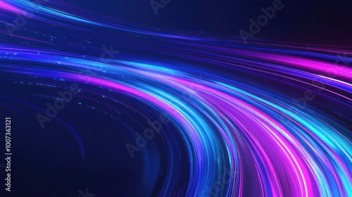 Abstract Neon Light Trails