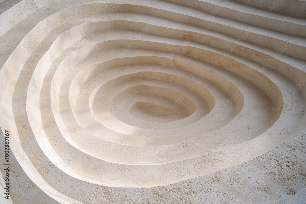 Abstract concentric stone spiral pattern Abstract concentric stone spiral pattern