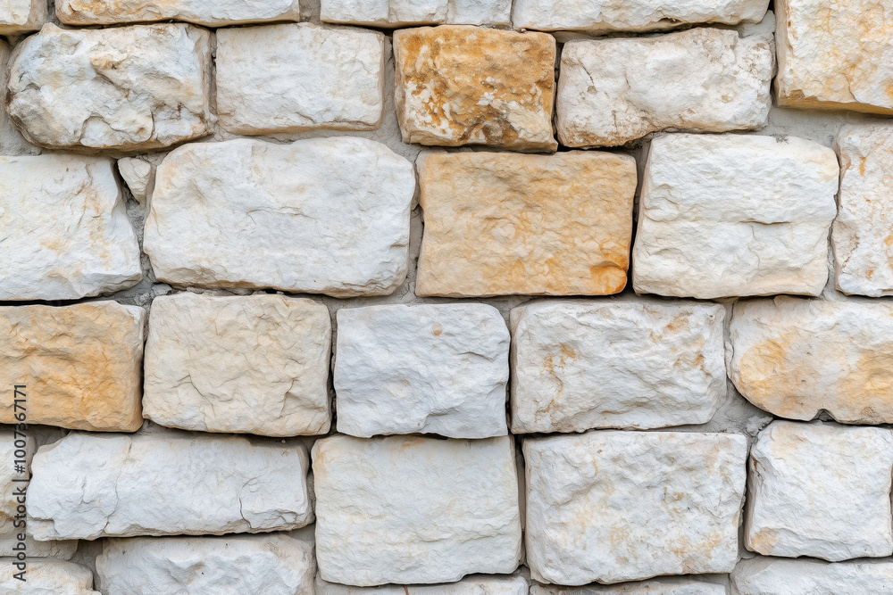 Obraz premium Close-up of rustic stone wall texture