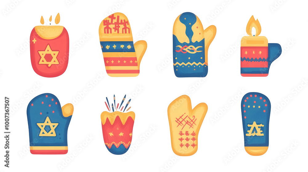 Flat Hanukkah Oven Mitten Icon, Essential Kitchen Accessory for the Festival Cooking, PNG File, Transparent Background Flat Hanukkah Oven Mitten Icon, Essential Kitchen Accessory for the Festival Cooking, PNG File, Transparent Background