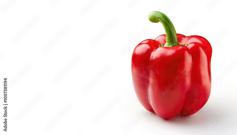 red bell pepper - Capsicum annuum - young tender delicious and are botanical fruits and culinary vegetables used as an ingredient in many dishes. Isolated on white background with copy space red bell pepper - Capsicum annuum - young tender delicious and are botanical fruits and culinary vegetables used as an ingredient in many dishes. Isolated on white background with copy space