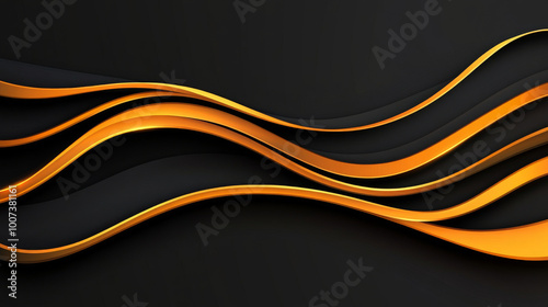 Abstract background with flowing lines in gold and black.