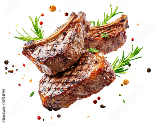 PNG Grill beef Chops steaks meat grilled chops.