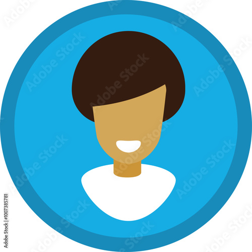 Woman avatar. Generic female color profile picture