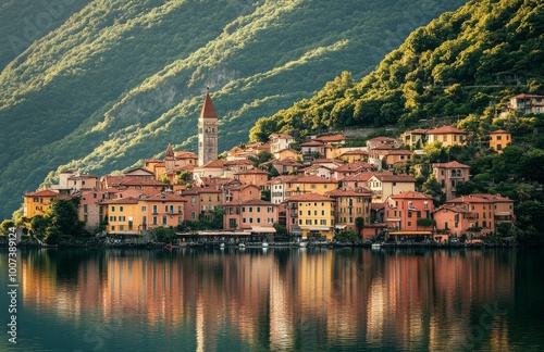The village of Dorio, in the Province of Lecco, Italian Lakes, Lombardy, an image from Lake Como