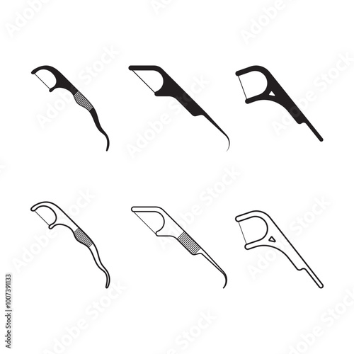Dental Flossing Tool Icon