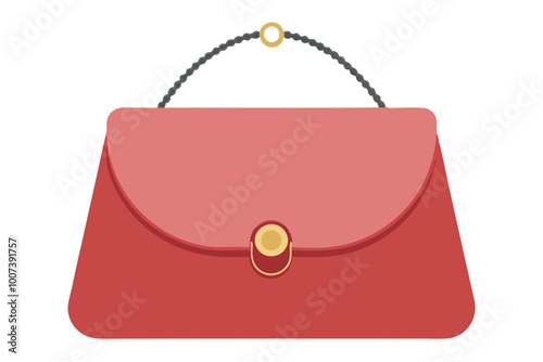 Clutch Bag Vector Small Size with Elegant Decorative Clasp Design