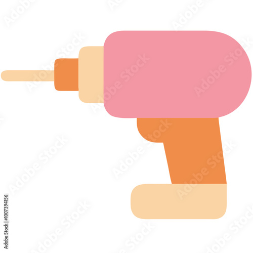  Colorful Modern Vector Illustration of Electric Power Drill for DIY and Construction Projects photo