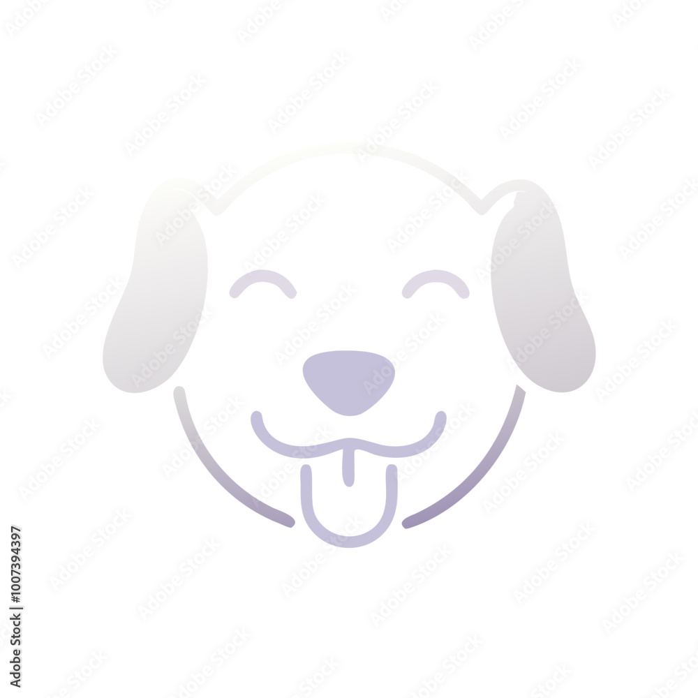 Cute Smiling Dog Face Vector for Pet-Themed Designs and Branding Cute Smiling Dog Face Vector for Pet-Themed Designs and Branding