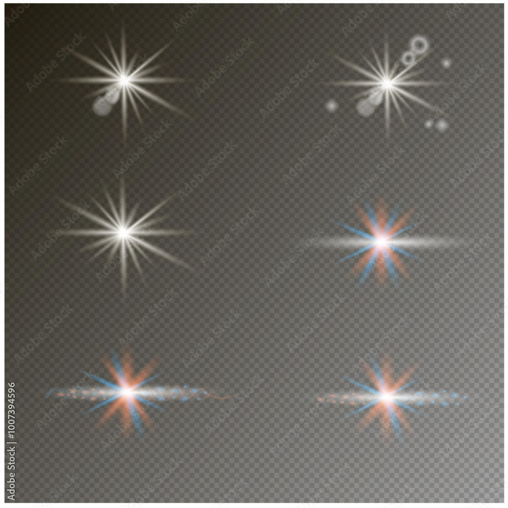 Different stars on a black background Different stars on a black background