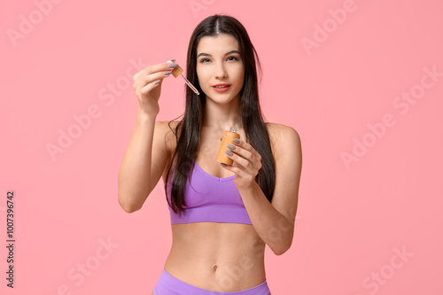 Beautiful young woman with ...