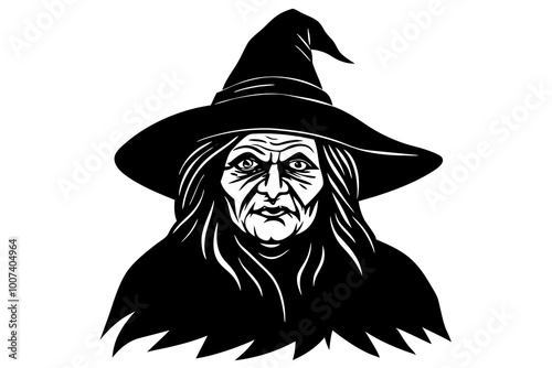 black halloween witch