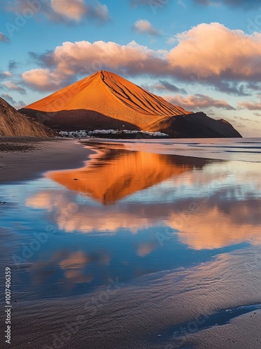 Sunset at Opotiki beach looking across to Whale Island photo